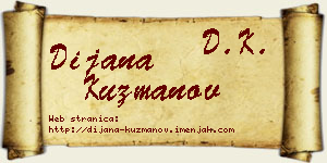 Dijana Kuzmanov vizit kartica